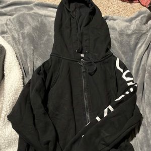 Calvin Klein crop zip up hoodie